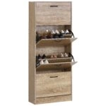 Παπουτσοθήκη ArteLibre BRANTLEY Δρυς Μοριοσανίδα 60x24x150cm