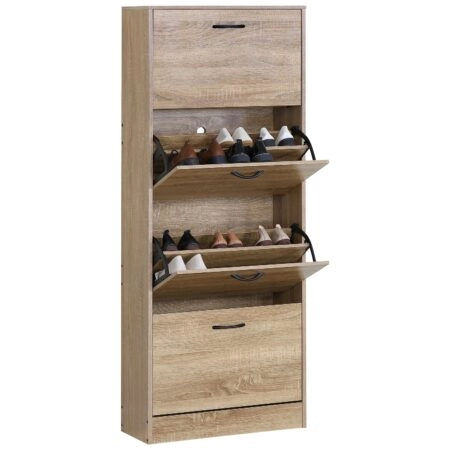 Παπουτσοθήκη ArteLibre BRANTLEY Δρυς Μοριοσανίδα 60x24x150cm