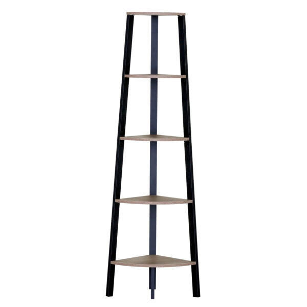 Βιβλιοθήκη ArteLibre PENDRYN Δρυς/Μαύρο Μοριοσανίδα/Μέταλλο 53.4x37.8x160.3cm