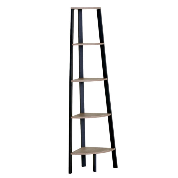 Βιβλιοθήκη ArteLibre PENDRYN Δρυς/Μαύρο Μοριοσανίδα/Μέταλλο 53.4x37.8x160.3cm