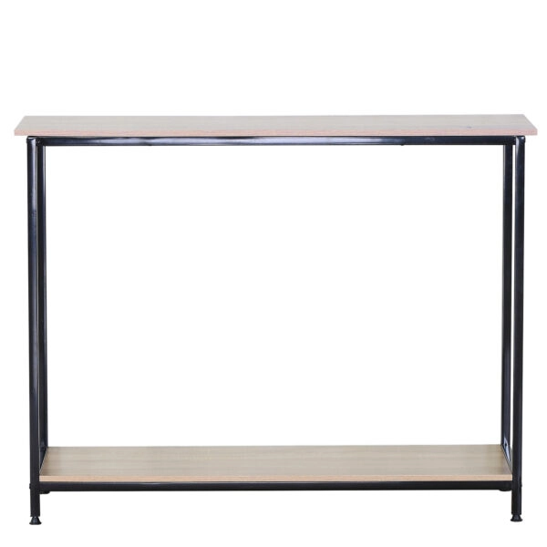 Κονσόλα ArteLibre QUENLEY Δρυς/Μαύρο Μοριοσανίδα/Μέταλλο 106x35x81cm