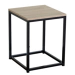 Βοηθητικό Τραπεζάκι ArteLibre QUENLEY Δρυς/Μαύρο Μοριοσανίδα/Μέταλλο 40x40x50.1cm