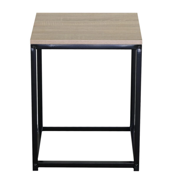 Βοηθητικό Τραπεζάκι ArteLibre QUENLEY Δρυς/Μαύρο Μοριοσανίδα/Μέταλλο 40x40x50.1cm
