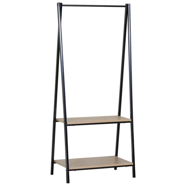 Έπιπλο Εισόδου ArteLibre MILFORD Δρυς/Μαύρο Μοριοσανίδα/Μέταλλο 64x40x150cm