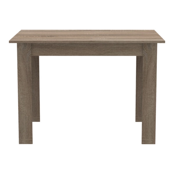 Τραπεζαρία Manka-Ezra  σετ 5τεμ σε sonoma truffle-μαύρη απόχρωση 110x80x77εκ