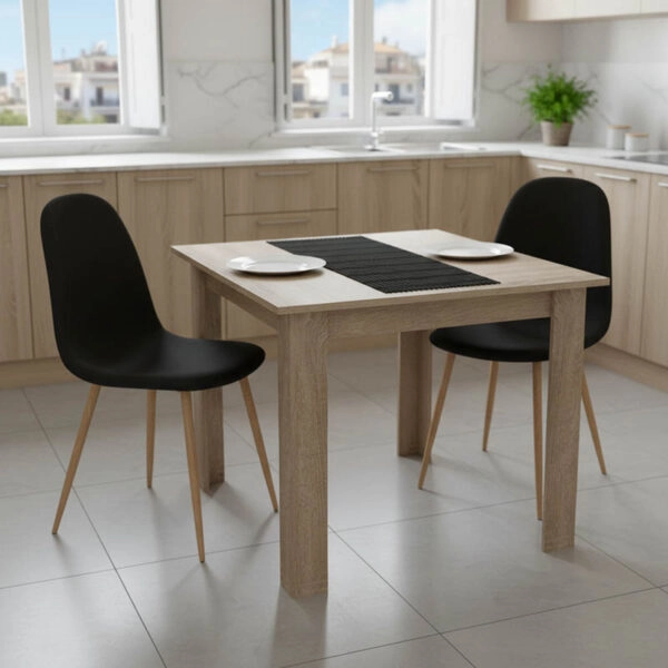 Τραπεζαρία Manka I-Bella σετ 3τεμ σε sonoma truffle απόχρωση 80x80x77εκ