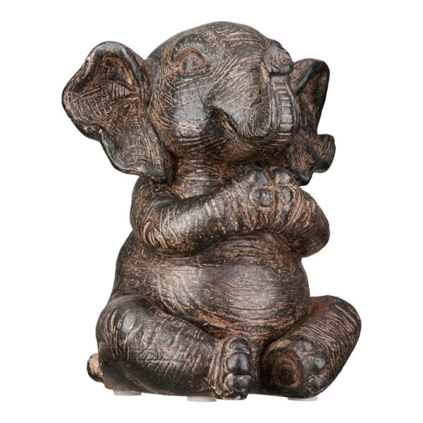 Figure Elephant Synthetic Resin Brown Ποικιλία 3 φορές 10X15X16Cm 10X15X16Cm