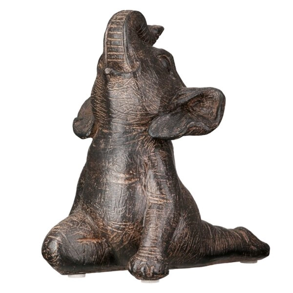 Figure Elephant Synthetic Resin Brown Ποικιλία 3 φορές 10X15X16Cm 10X15X16Cm