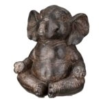 Figure Elephant Synthetic Resin Brown Ποικιλία 3 φορές 10X15X16Cm 10X15X16Cm