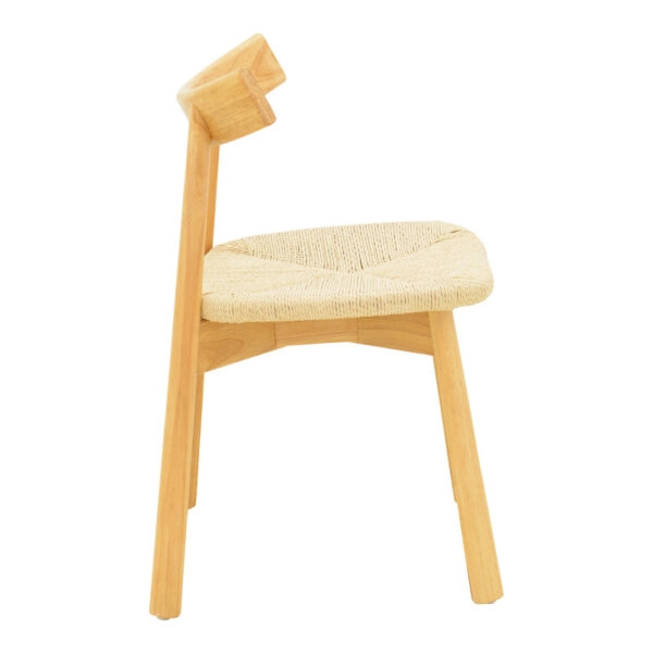 Καρέκλα Clareta  rubberwood-σχοινί σε φυσική απόχρωση 53x55x79εκ