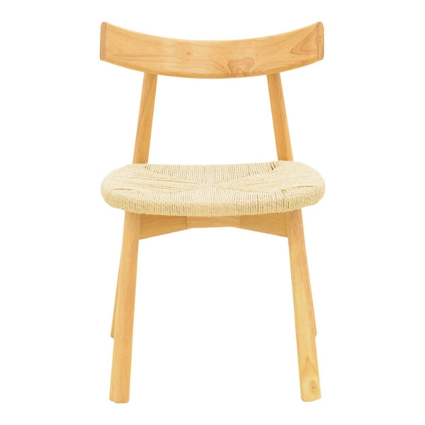 Καρέκλα Clareta  rubberwood-σχοινί σε φυσική απόχρωση 53x55x79εκ