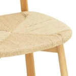 Καρέκλα Clareta  rubberwood-σχοινί σε φυσική απόχρωση 53x55x79εκ