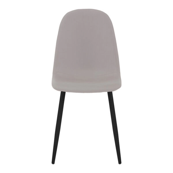 Καρέκλα Bella ύφασμα σε γκρι με πόδι μαύρο μέταλλο 43.5x52x89εκ
