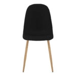 Καρέκλα Bella μαύρο ύφασμα με πόδι μέταλλο σε φυσική απόχρωση 43.5x52x89εκ