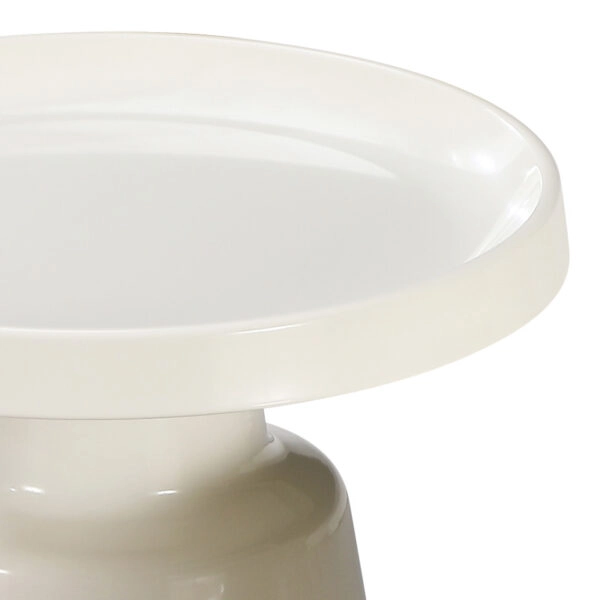 Βοηθητικό τραπέζι Ginoze μέταλλο σε λευκή απόχρωση Φ50x50.5εκ