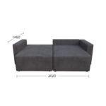 Silver Γωνιακός Καναπές Κρεβάτι με Αναστρέψιμη Γωνία Σκούρο Μπλε 245x148x94cm