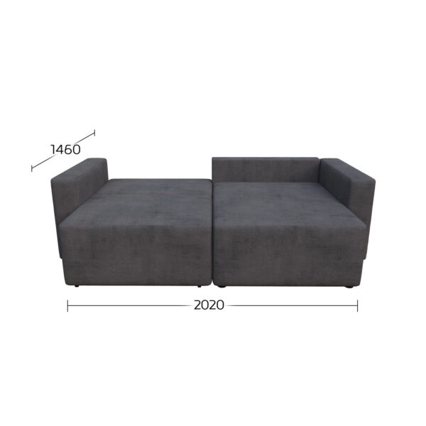 Silver Γωνιακός Καναπές Κρεβάτι με Αναστρέψιμη Γωνία Σκούρο Μπλε 245x148x94cm