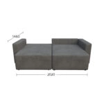 Silver Γωνιακός Καναπές Κρεβάτι με Αναστρέψιμη Γωνία Γκρι 245x148x94cm