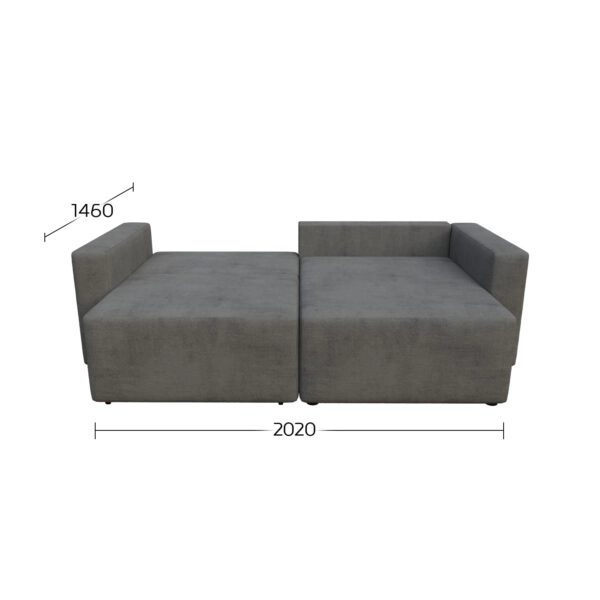 Silver Γωνιακός Καναπές Κρεβάτι με Αναστρέψιμη Γωνία Γκρι 245x148x94cm