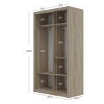 Ντουλάπα Linea Σονόμα 120x60x215cm