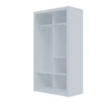 Ντουλάπα Linea Λευκή 120x60x215cm