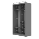 Ντουλάπα Linea Χρυσό Δρυς 120x60x215cm