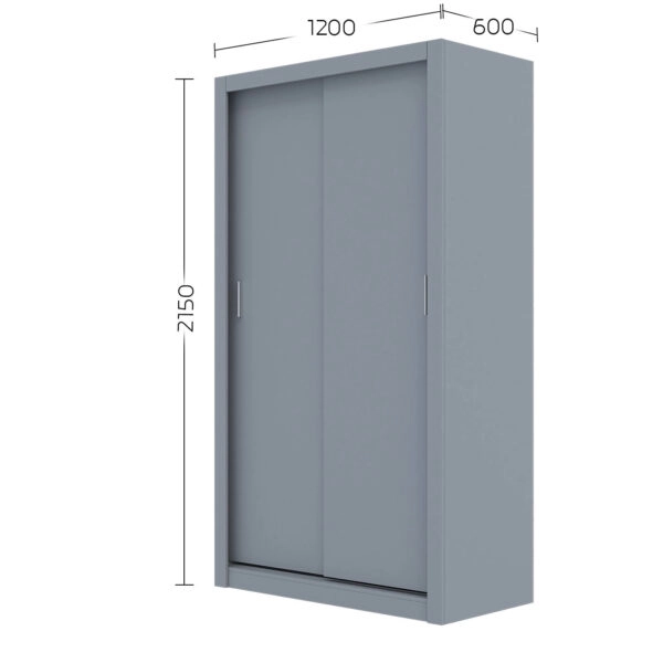 Ντουλάπα Linea Γκρι 120x60x215cm