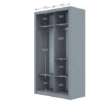 Ντουλάπα Linea Γκρι 120x60x215cm