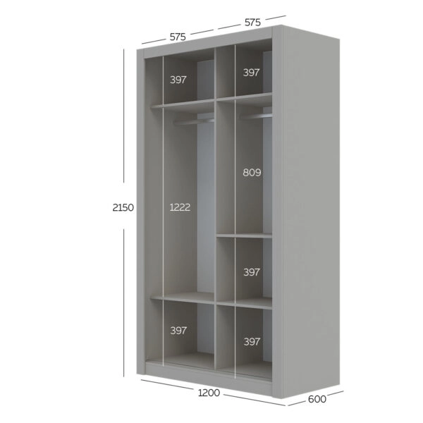 Ντουλάπα Linea Cashmere 120x60x215cm