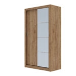 Ντουλάπα Linea Χρυσό Δρυς με καθρέφτη 120x60x215cm