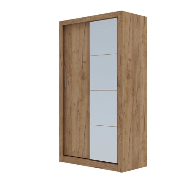 Ντουλάπα Linea Χρυσό Δρυς με καθρέφτη 120x60x215cm