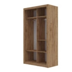 Ντουλάπα Linea Χρυσό Δρυς με καθρέφτη 120x60x215cm