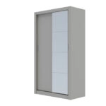 Ντουλάπα Linea Cashmere με καθρέφτη 120x60x215cm