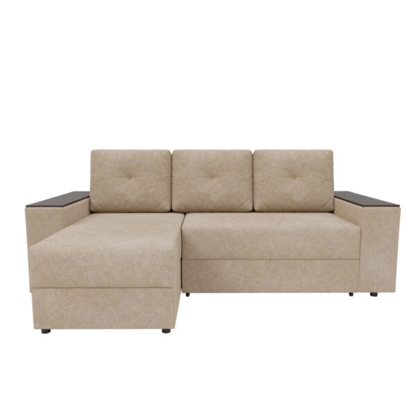 Triumph Γωνιακός Καναπές Κρεβάτι με Αναστρέψιμη Γωνία Μπεζ 241x147x94cm