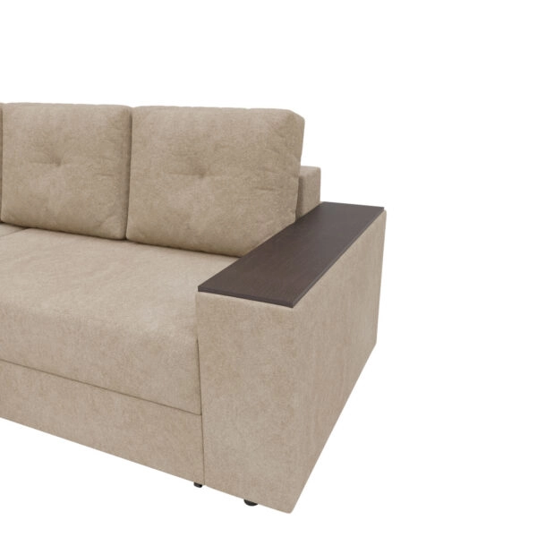 Triumph Γωνιακός Καναπές Κρεβάτι με Αναστρέψιμη Γωνία Μπεζ 241x147x94cm