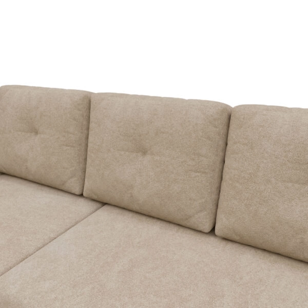 Triumph Γωνιακός Καναπές Κρεβάτι με Αναστρέψιμη Γωνία Μπεζ 241x147x94cm