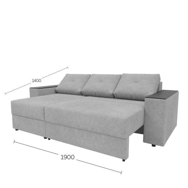 Triumph Γωνιακός Καναπές Κρεβάτι με Αναστρέψιμη Γωνία Μπεζ 241x147x94cm