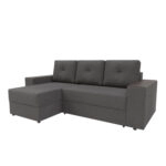 Triumph Γωνιακός Καναπές Κρεβάτι με Αναστρέψιμη Γωνία Γκρι 241x147x94cm