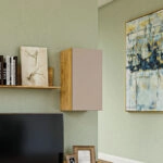 Κρεμαστό Ράφι Callisto Χρυσό Δρυς-Γκρεζ 40x30x70cm