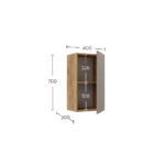 Σύνθεση τηλεόρασης Callisto Χρυσό Δρυς-Γκρεζ 200x40x180cm