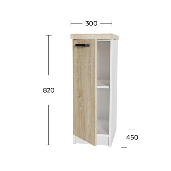 Anita Κάτω Ντουλάπι Σονόμα 30x60x82cm