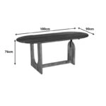 Τραπέζι Jenkou mango ξύλο σε φυσική απόχρωση 180x90x76εκ