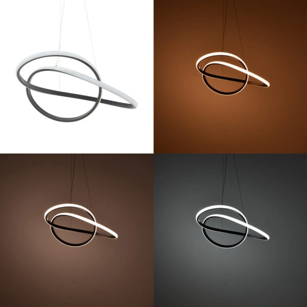 Φωτιστικό οροφής led Loper  μέταλλο σε μαύρη απόχρωση 55εκ