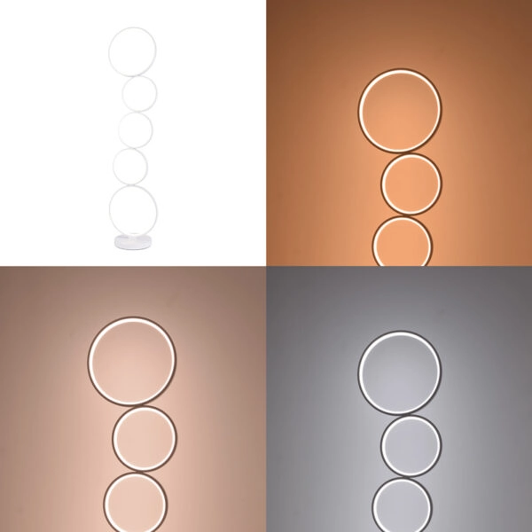 Φωτιστικό δαπέδου Chemal led μέταλλο σε λευκή απόχρωση Φ30x130εκ