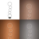 Φωτιστικό δαπέδου Chemal led μέταλλο σε μαύρη απόχρωση Φ30x130εκ