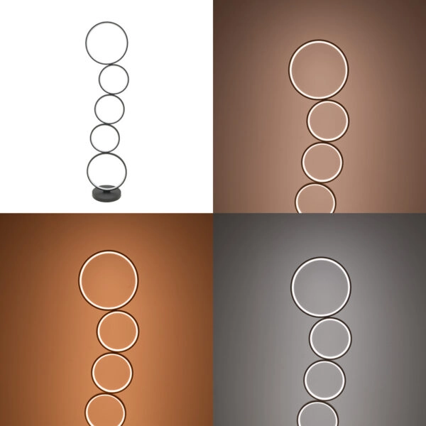 Φωτιστικό δαπέδου Chemal led μέταλλο σε μαύρη απόχρωση Φ30x130εκ