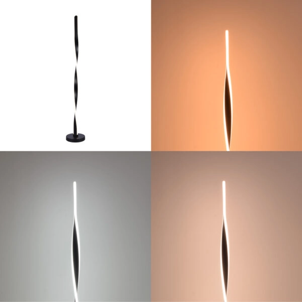 Φωτιστικό δαπέδου Pelepho led μέταλλο σε μαύρη απόχρωση Φ20x130εκ