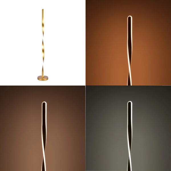 Φωτιστικό δαπέδου Pelepho  led μέταλλο σε χρυσή απόχρωση Φ20x130εκ