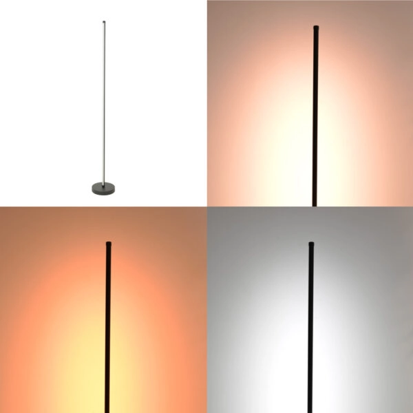 Φωτιστικό δαπέδου Topelia led μέταλλο σε μαύρη απόχρωση Φ20x140εκ