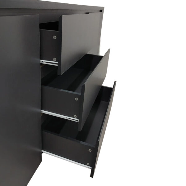 Μπουφές Kalya σε ανθρακί απόχρωση 220x49x89.5εκ